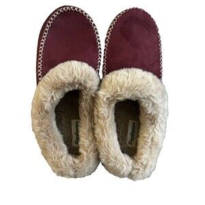 New Dearfoams Cozy Clog Slippers Women Large Size 9-10 Berry slip Ons